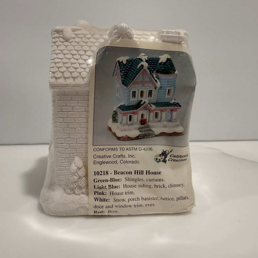 RARE California‎ Creations Beacon Hill House 10218 Ready to Paint Village Sealed
